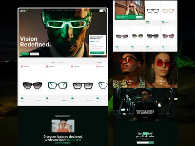 Lens-E-commerce Web Design design graphic design illustration ui ux web design