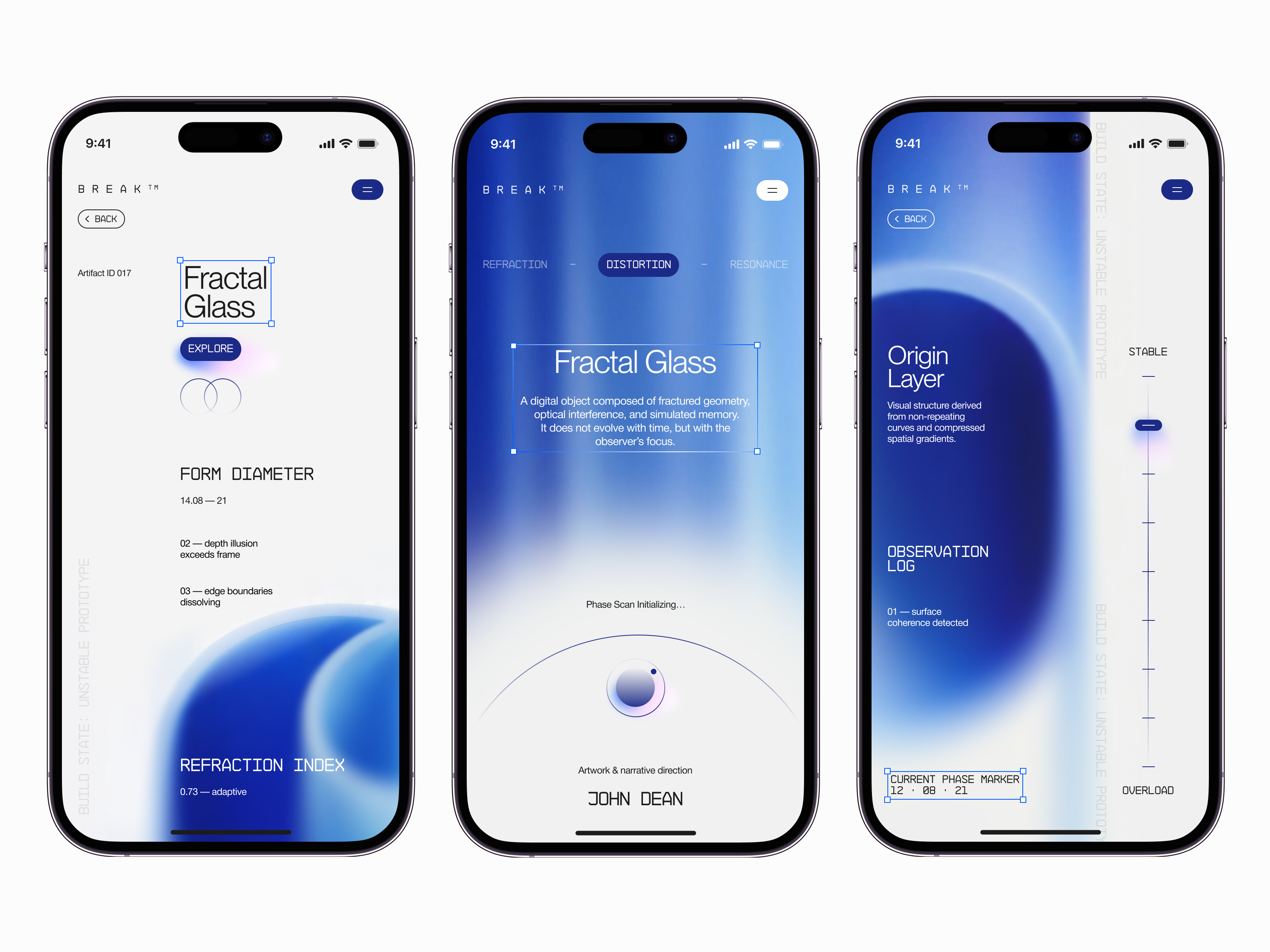 Example of Fractal Glass – Mobile App Concept