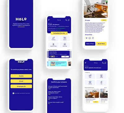 Back to Workplace/Office app 2023 back to office book office cool ui hybrid app hybrid working culture latest trends schedule office ui uiux ux