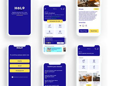 Back to Workplace/Office app 2023 back to office book office cool ui hybrid app hybrid working culture latest trends schedule office ui uiux ux