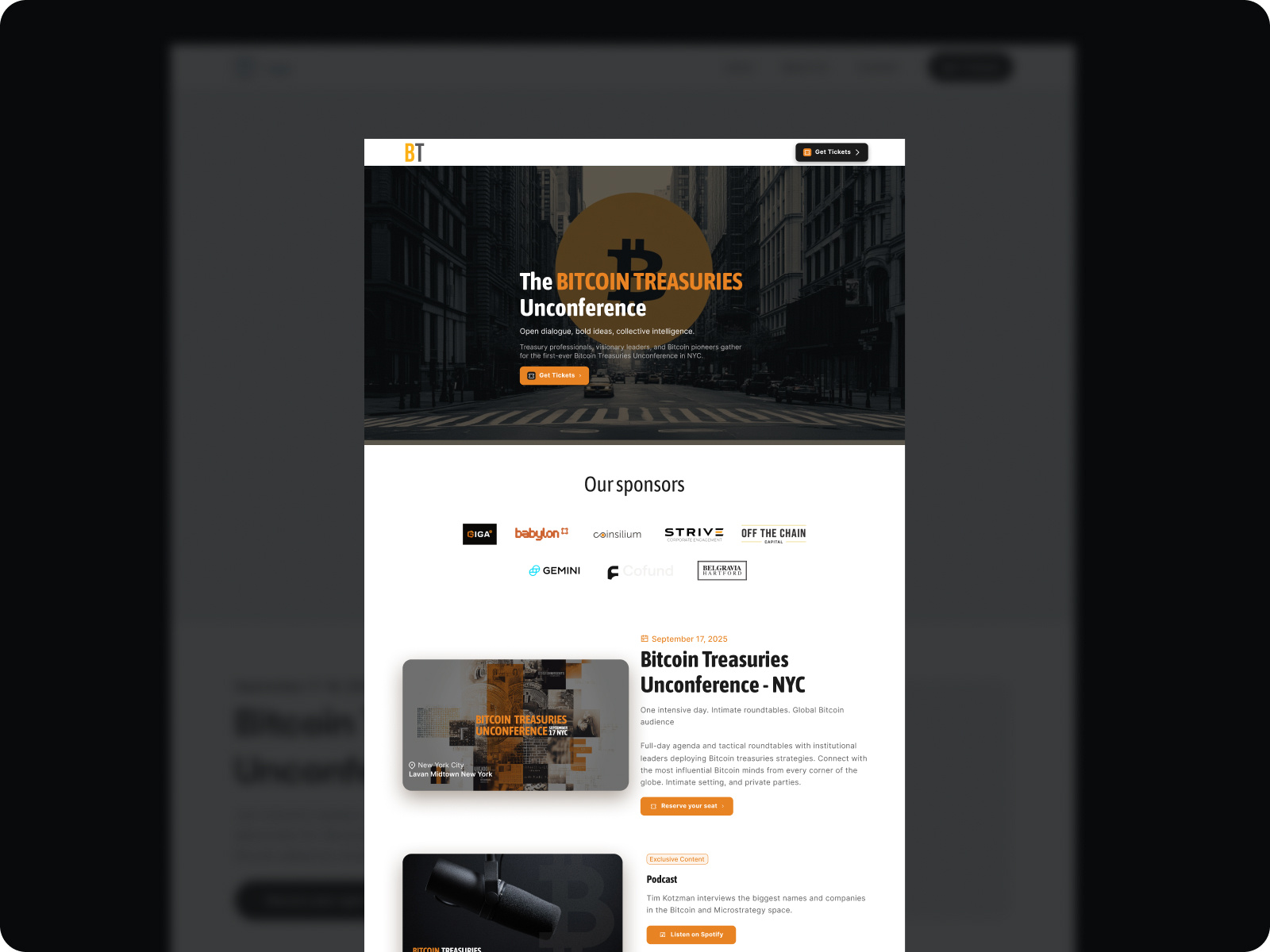 Bitcoin Treasuries Unconference! by Paola Sanchez on Dribbble