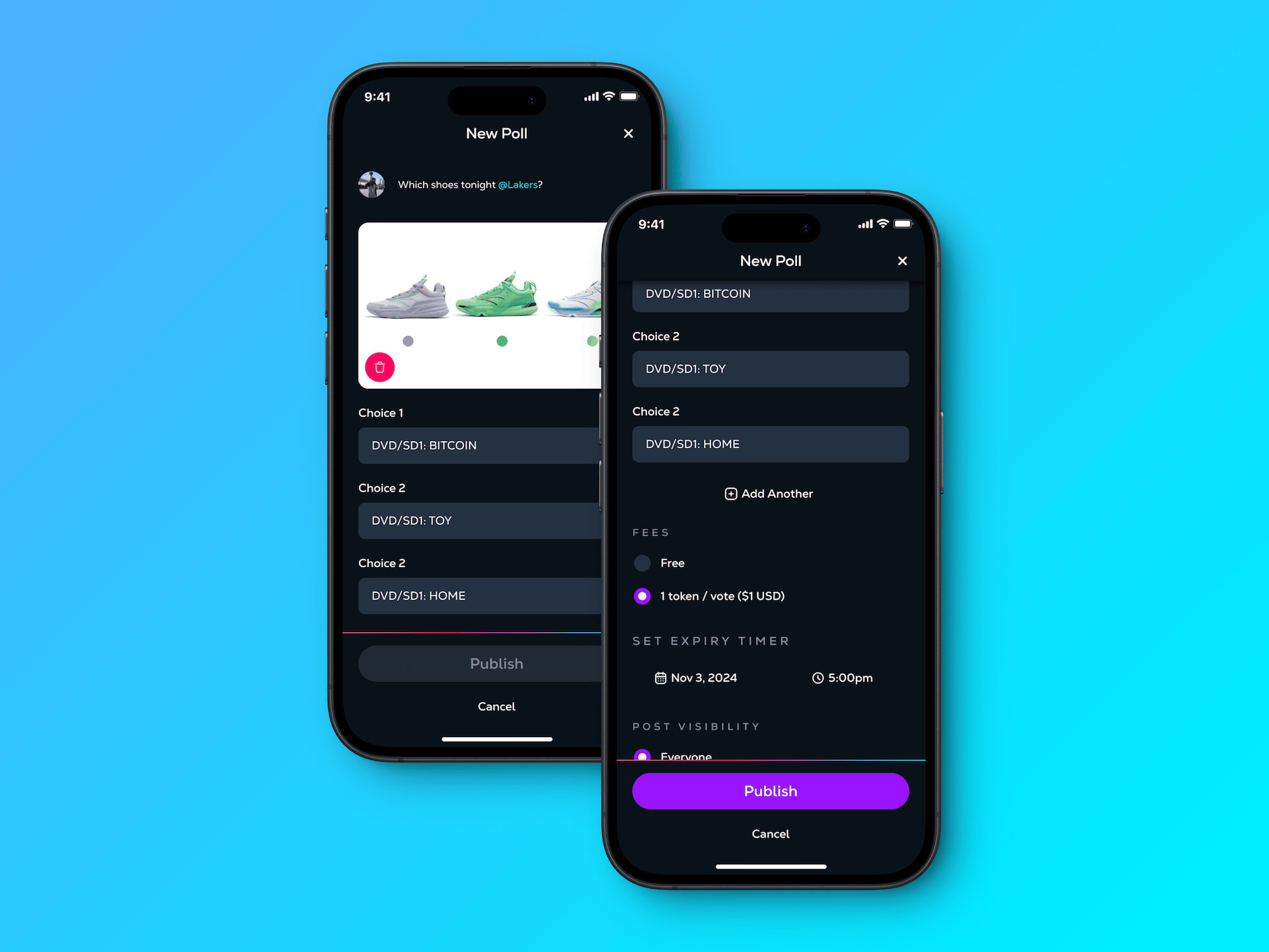 Paid Polls UX Prototype For Blockchain Social Platform animation motion design product design protopie prototyping ui ux ux animation