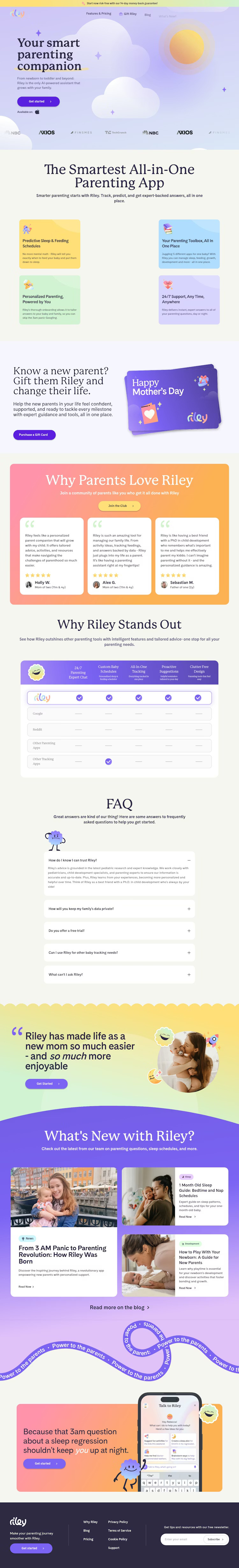 Riley - Parenting with Superpowers brand identity integration branding design graphic design interaction design motion graphics ui ux