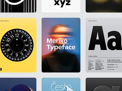 Meriko Typeface – Tiles Animation branding cards design font jitter rico tiles type typeface typography ui variable