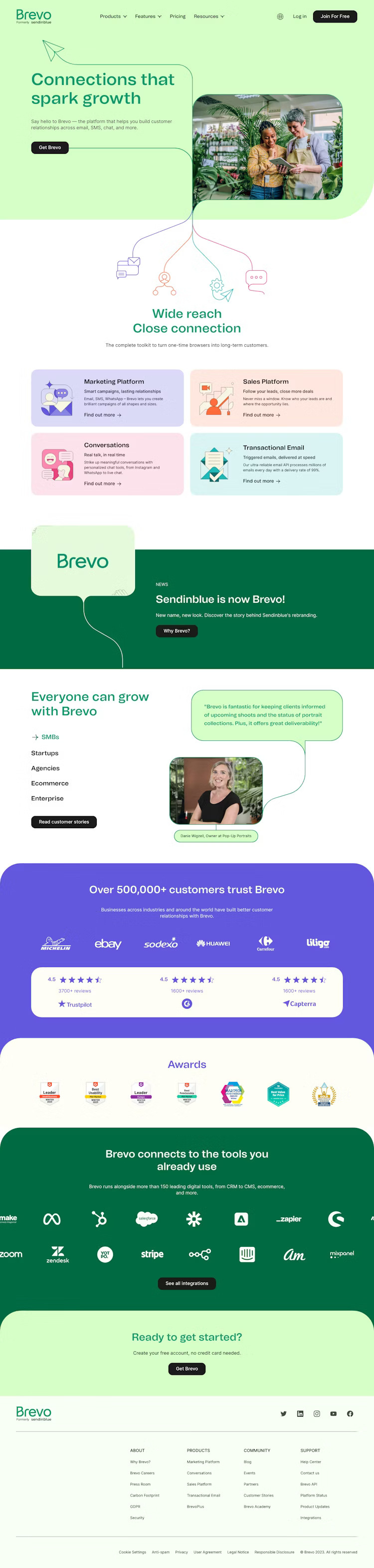 Brevo.com brand identity integration branding design graphic design illustration interaction design logo ui ux vector