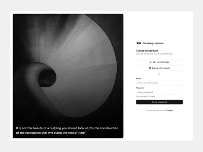 Sign up - The Design Hallows branding design figma graphic design login signup ui ux