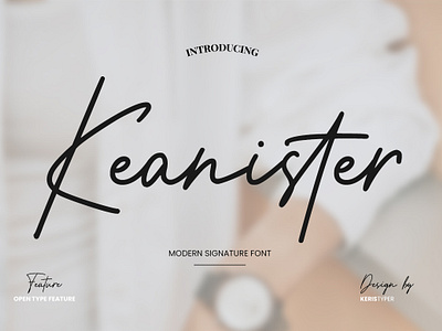 Keanister branding design elegant handwritten logo modern refined retro script signature simple sleek sophisticated stylish. vintage wedding