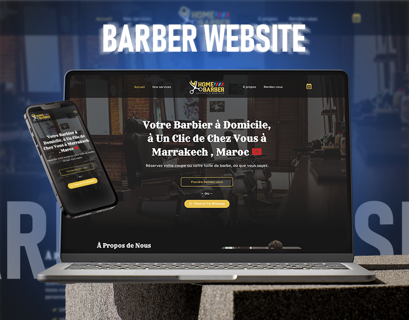 Barber Website and Logo design | Home Barber brand branding elementor pro graphic design identity layout design logo brand logo design logo insperation logo inspiration logo making ui ux web design website website design website inspiration website logo wordpress wordpress design wordpress website