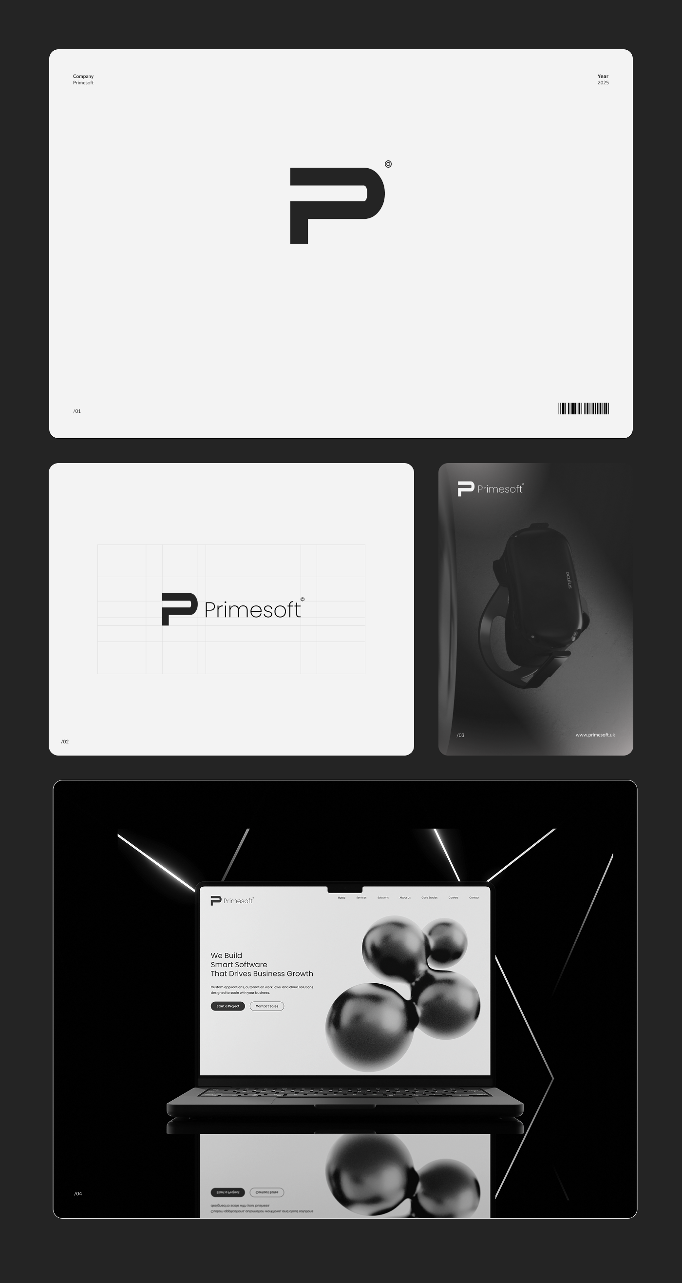 Primesoft — Minimal Tech Logo Concept branding design graphic design logo typography ui