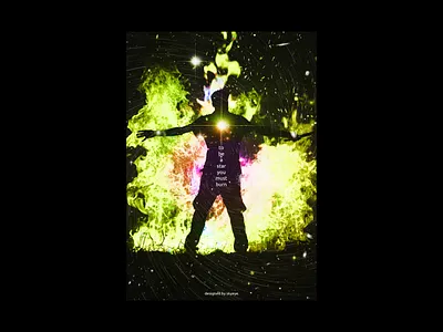 To be a star, you must burn. | Poster Design adobe photoshop art artwork design digital art digitalart graphic design illustration inspiration motavational photoshop poster poster art poster design print design retro space spiritual star typography