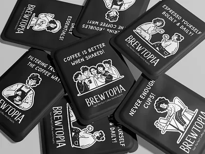 Brewtopia | Coffee Branding & Packaging branding logo