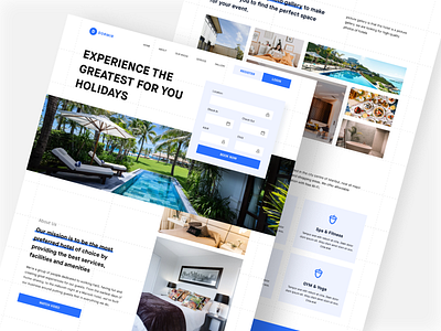 Dormir - Luxury Hotel Booking Landing Page booking company profile hotel landing page product design services ui uiux web design website