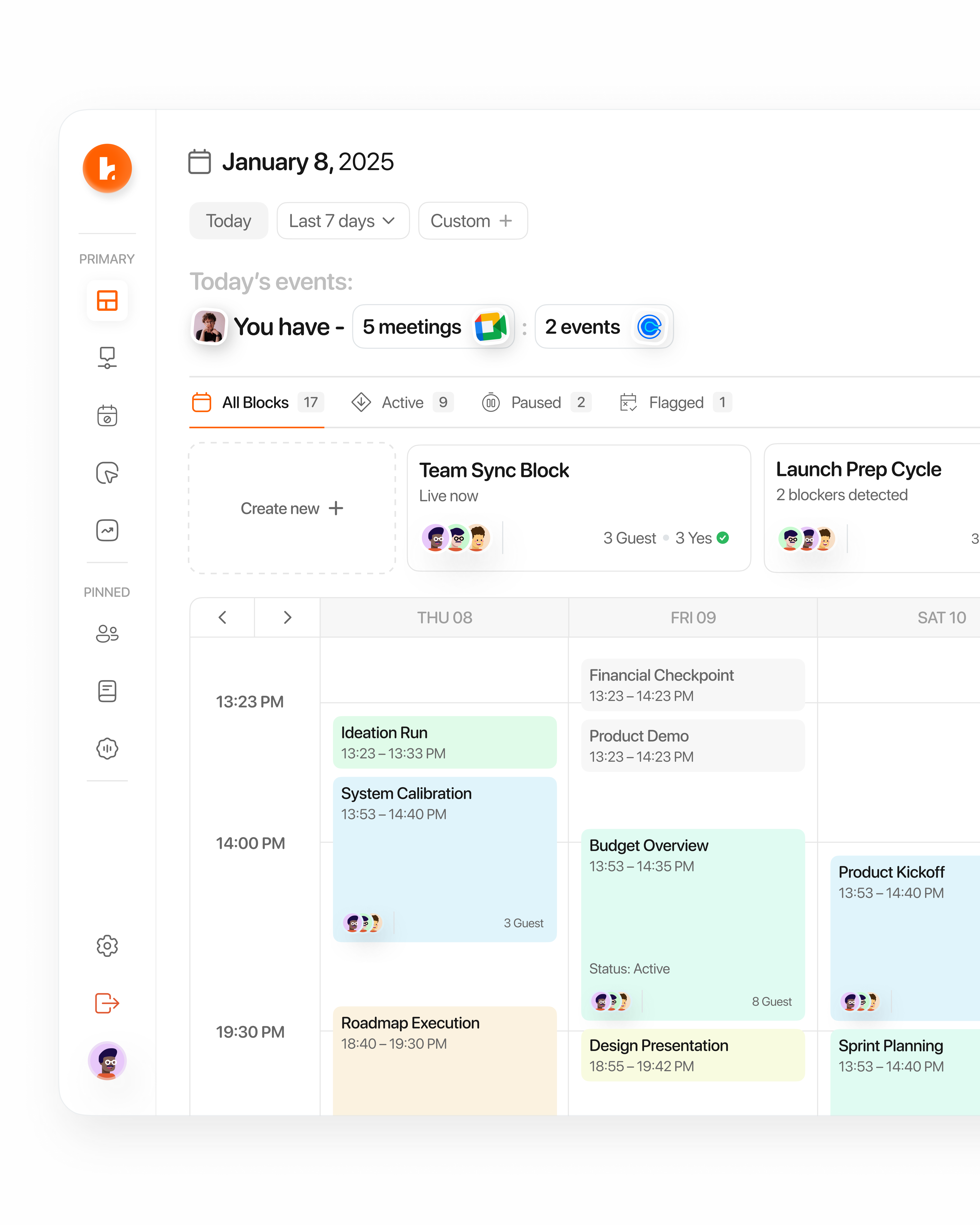 Calendar Dashboard UI calendar clean minimal startup tech ui ui design