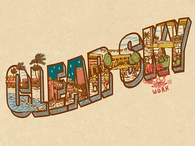 CLEARSKY apparel branding clothing drawing graphic design illustration logo merchandise tees tshirt vintage