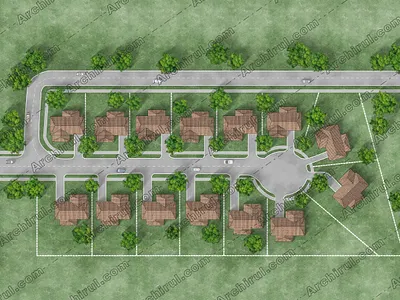 Residential Subdivision Site Plan Design Services in the USA 2d rendering archirul architecture design illustration landscape photoshop rendering real estate rendering site layouts subdivision plan