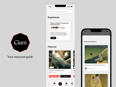Ciam - the only museum guide you will need branding case study consumer design design system museum typogra typography ui ui ux visual design