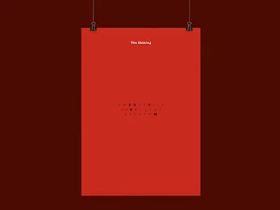 The Shining (Revisited) | Typographical Poster film font graphics movie poster serif simple text thriller typography