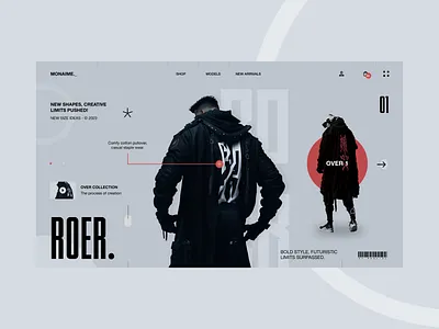 Roer Fashion Website design branding graphic design grids landing page modern ui ux webdesign