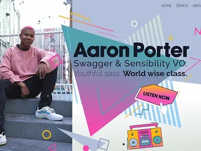 Aaron Porter - Voice Actor - branding and website development branding custom design graphic design illustration motion graphics website development wordpress design