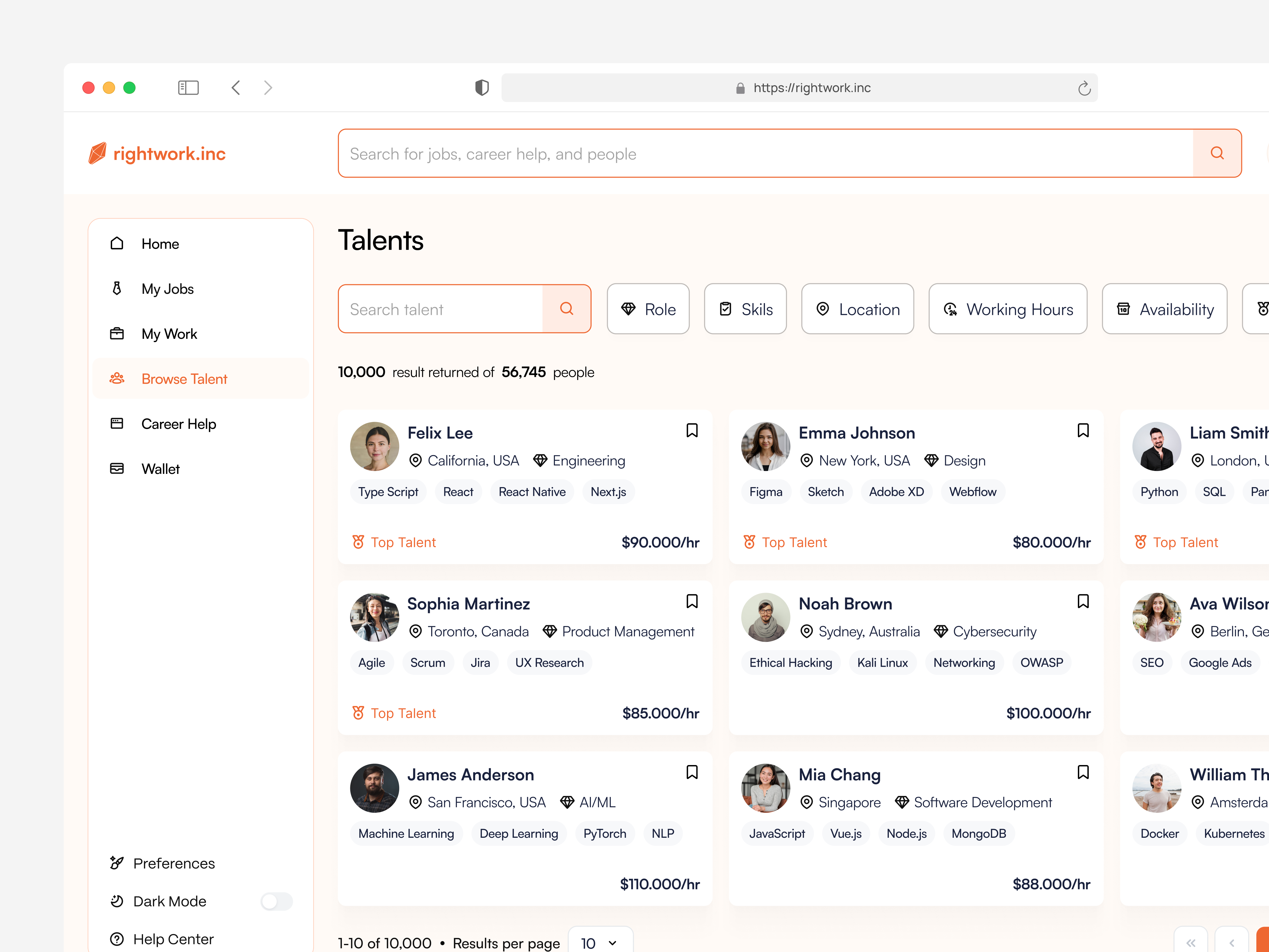 Job Portal Dashboard Browse Talent candidate company dashboard design hire hiring hr job job hunter job portal job portal dashboard job seeker minimal modern open recruitment talent ui ui design ux design website