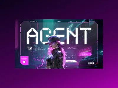 Agent 72 Game design 3d cyberpunk game game design gaming ui ux