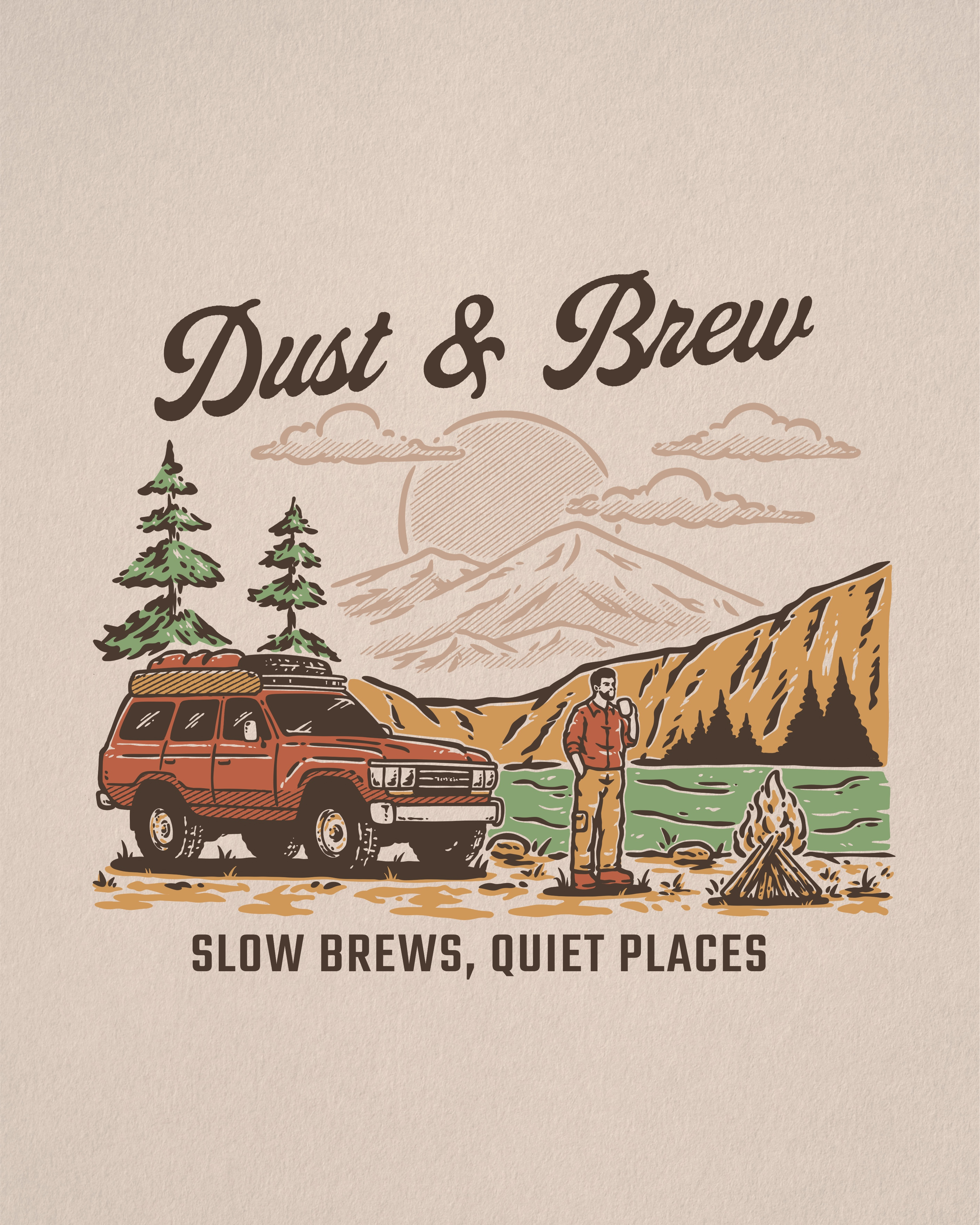 Vintage Outdoor Lifestyle Illustration branding design graphic design illustration mountain nature vintage