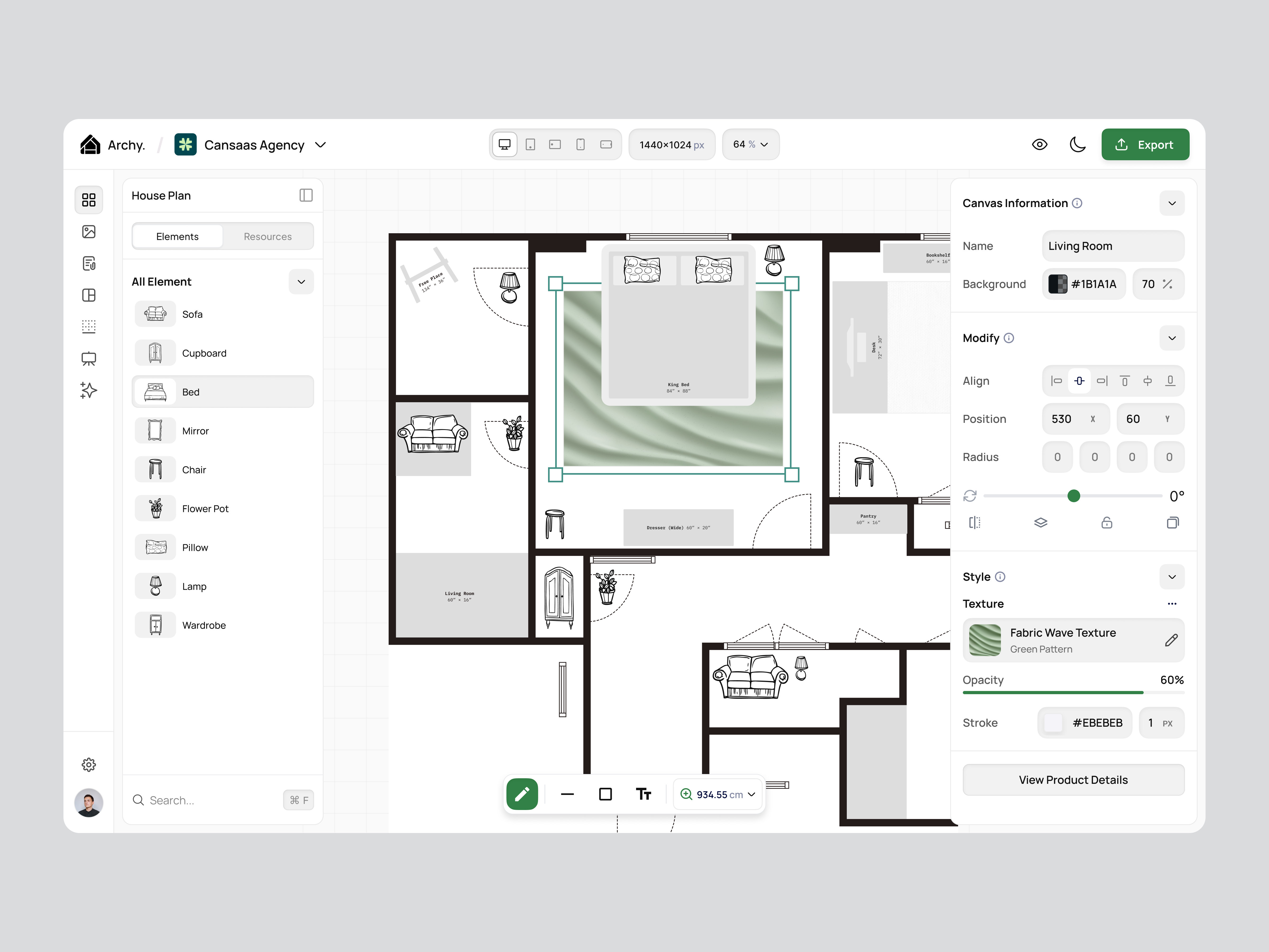 Archy - Interior Design App architecture ui cansaas clean dashboard design design system design tool interior design app layout editor modern ui product design saas ui ui design ux ux design web app