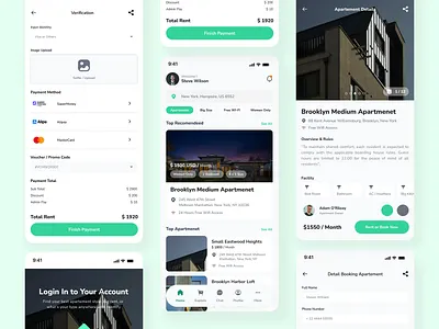 Rent Apartmenet : Real Estate UI/UX Mobile App mobile app mobile design product designer real estate rent app rental house ui ui design ui designer uiux uiux mobile app uiux mobile design ux ux design ux designer