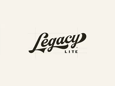 Legacy Lite Lettering americana beer beer label brand identity branding custom lettering lager lettering package design retro script typography vintage