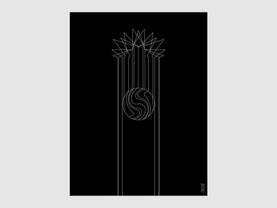 SUN SHOWER abstract adobe illustrator art bnw bw deep illustration poster poster design sun time
