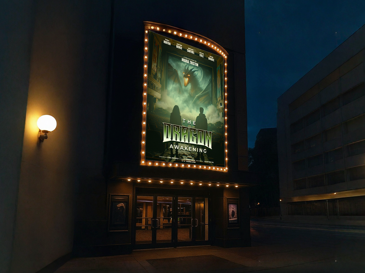 The Dragon Awakening | Movie Poster Design 3d adobe illustrator adobe photoshop cartoon creative design dragon film graphic design illustration movie poster poster design poster mockup thumbnail