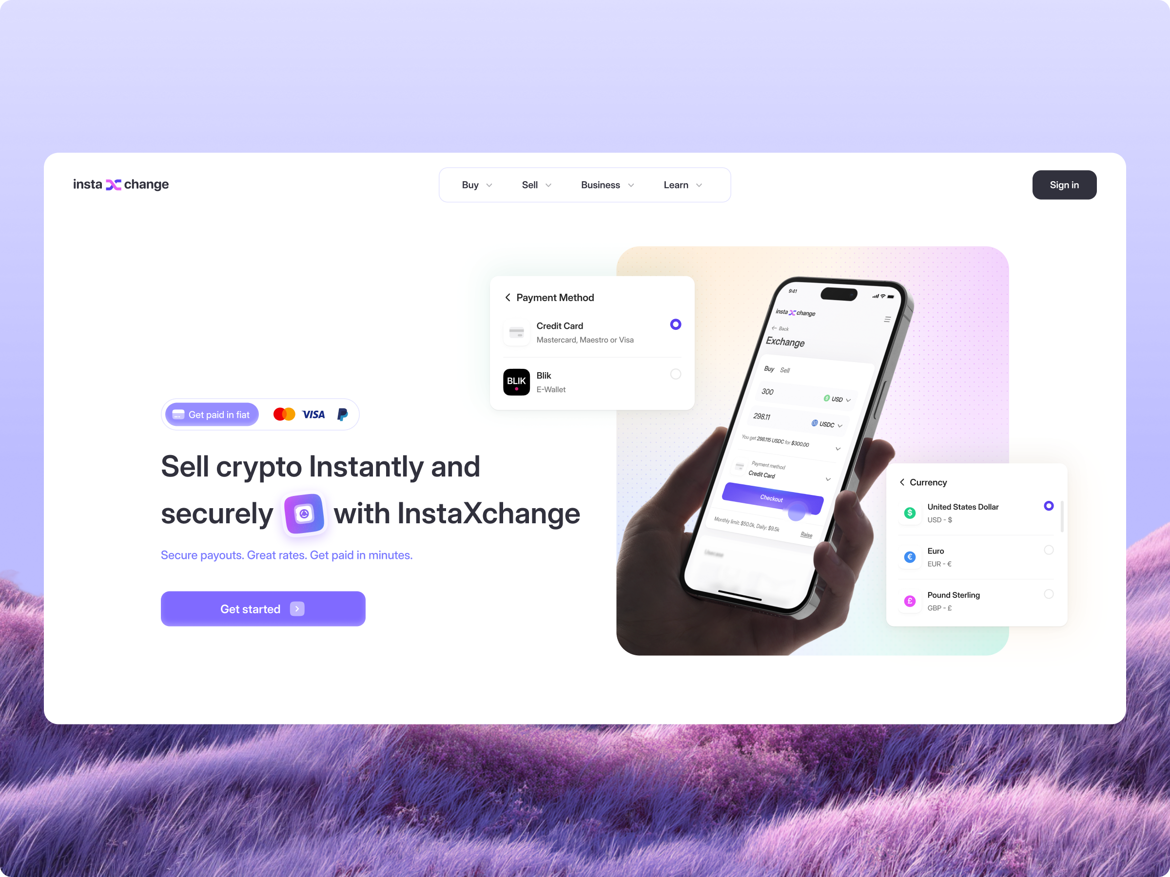 Website for selling and exchanging cryptocurrency bento branding clean crypto cryptocurrency design exchange fintech graphic design illustration landing logo page product design site ui ux web web design website