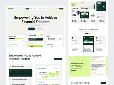 Finance SaaS Website design figma template figma uiux finance fintech landing page design oripio design agency saas website design sajibur design ui web design website website design