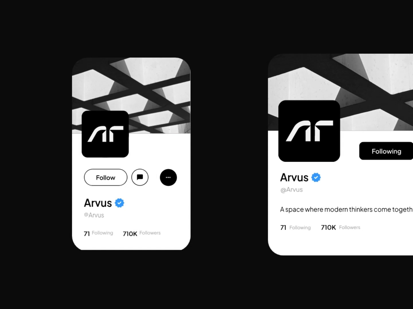 Example of Arvus Branding
