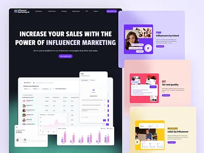 Marketing Page branding card design gradient hero hero section landing page marketing marketing page saas saas landing page saas web design ui design web design website website design