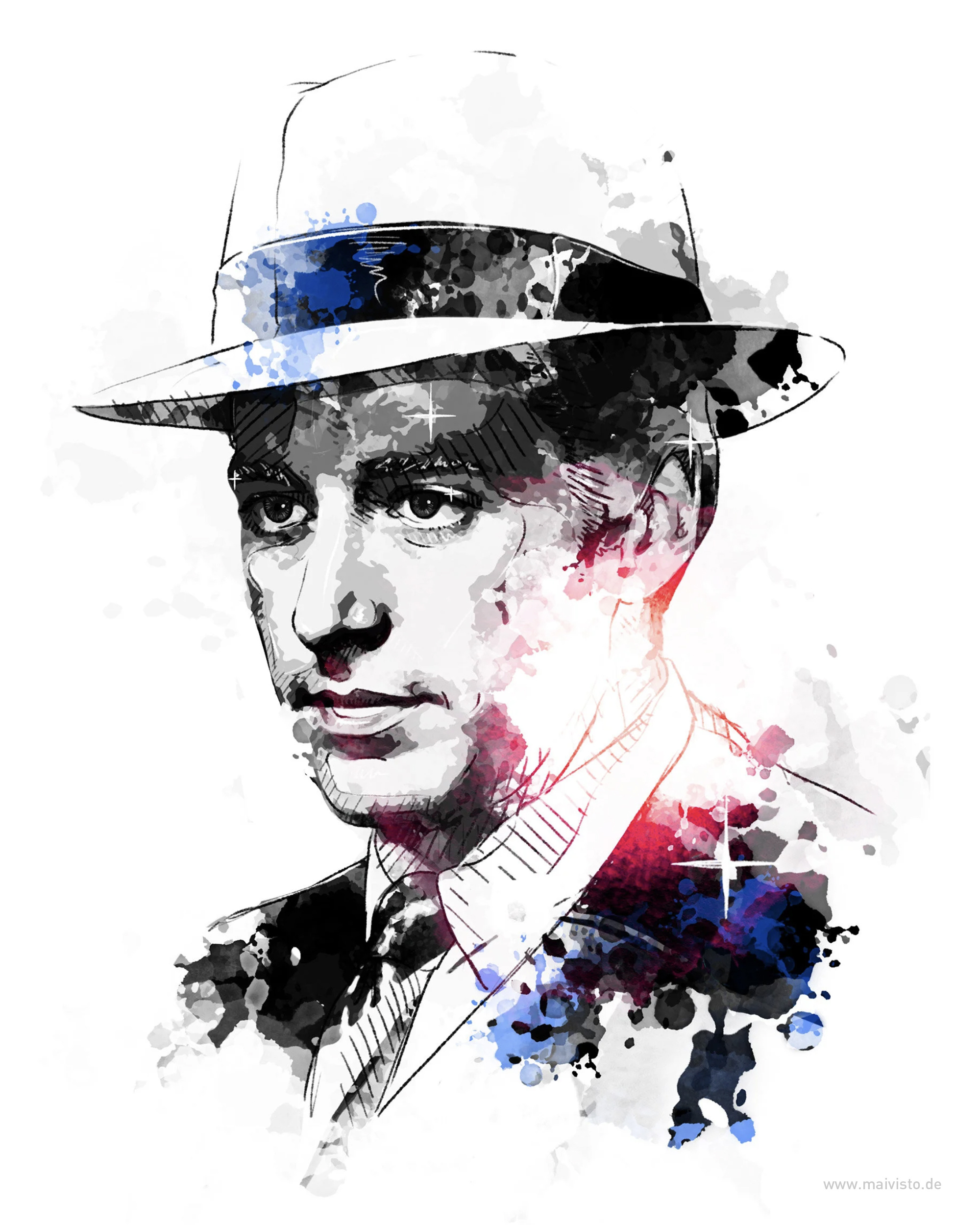 Portrait Illustration of Al Pacino al pacino godfather illustration ink photoshop wacom watercolor