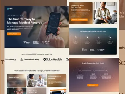 HealthCare LandingPage click through landing page design dribbble shot health care health care landing page landing page design landingpage ui ux