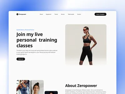 Zeropower - Hero section design framer framer ui ui ui design web web design web ui