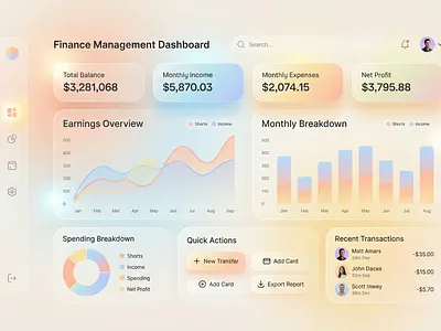 Finance Management Dashboard UI/UX Design – SaaS Web App admin dashboard analytics dashboard business dashboard dashboard design data visualization enterprise ui finance dashboard fintech app fintech ui glassmorphism loits modern ui product design saas dashboard saas design startup design ui ux design user interface ux design web app ui