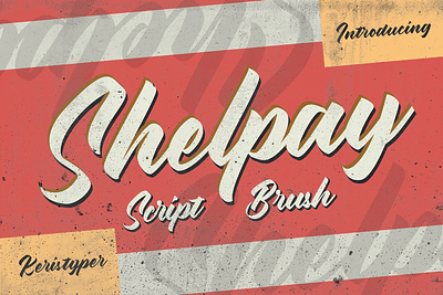 Shelpay artistic branding brush calligraphy casual design expressive flowing hand lettered handwriting handwritten illustration logo natural retro script sport vintage wedding