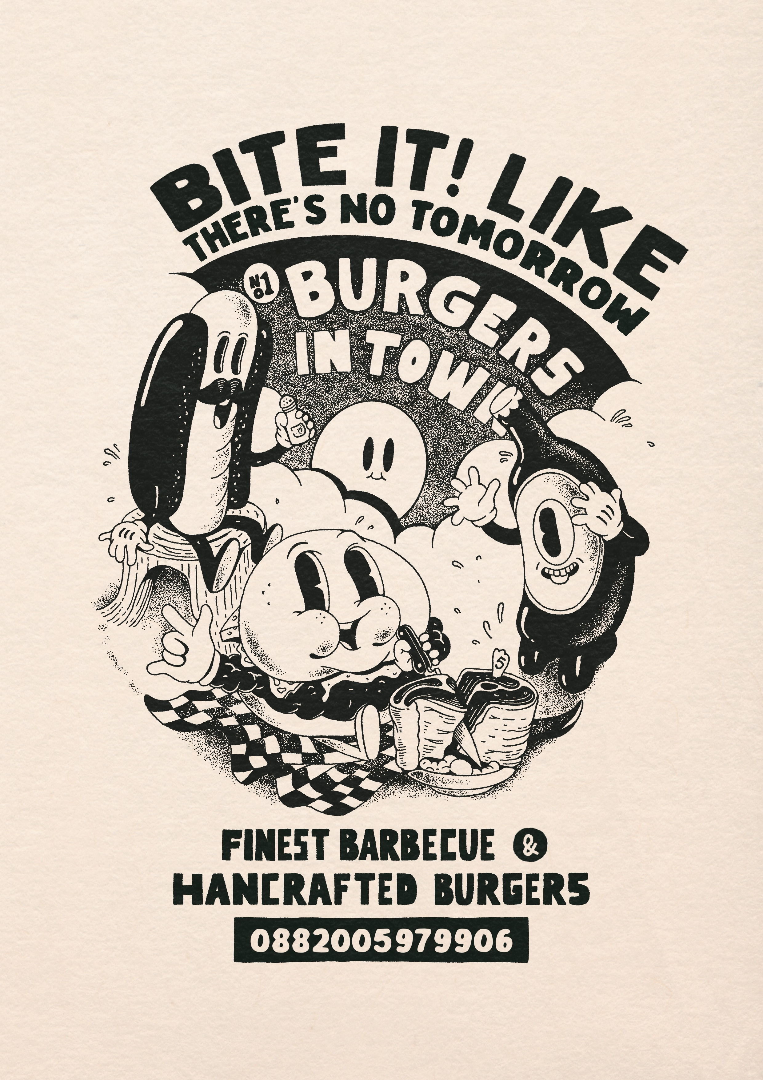 Barokah Smokehouse burgers commision work design illustration nftart posters surrealism tees design tshirt design tshirt illustration vintagedesign