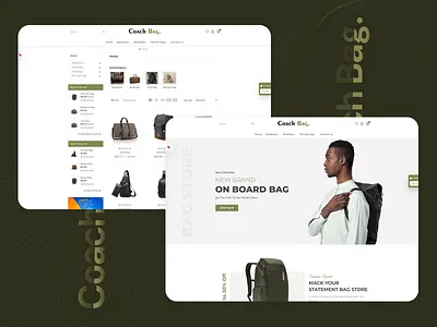 🎒 Coach Bag Store — Clean&Conversion-Focused E-commerce Design bag store ecommerce brand ecommerce design catalog ui design custom online store fast loading websites prestashop themes responsive ecommerce website