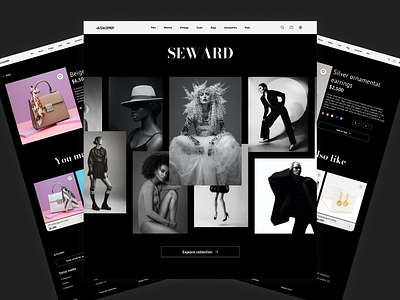 Seward: E-commerce site ecommerce fashion figma interaction design monochrome ui ux web design webflow