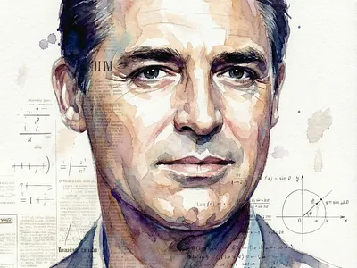 Cary Grant Portrait design disegno illustration illustrazione matita paint pennello ritratto