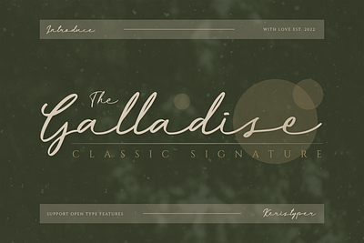 Galladise branding brush classic design distinctive elegant handwritten illustration logo refined retro script signature sophisticated timeless traditional ui vintage wedding