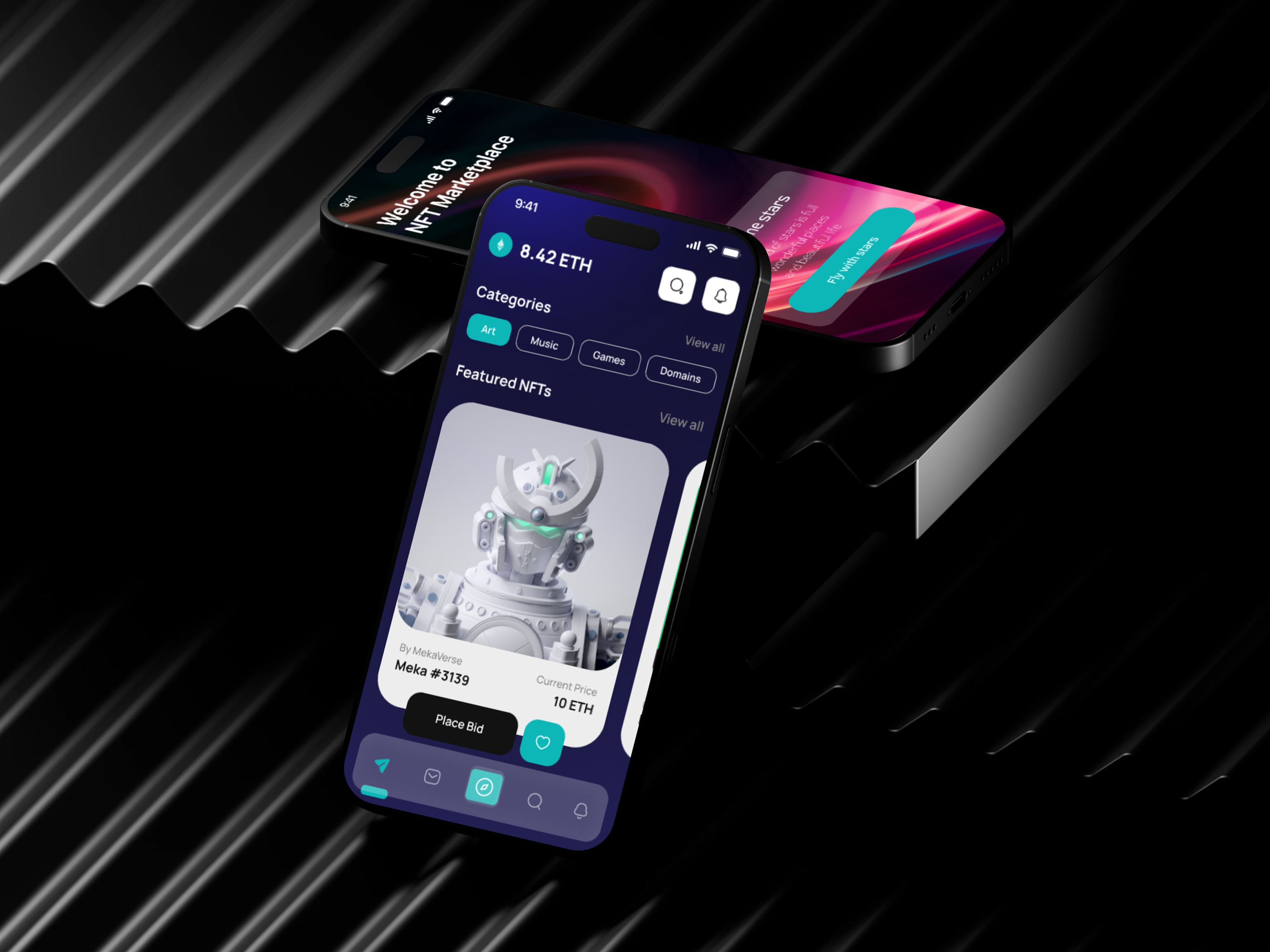 NFT Marketplace Mobile App UI — Web3 Digital Assets by Terabit Projects for  TERABIT IT on Dribbble
