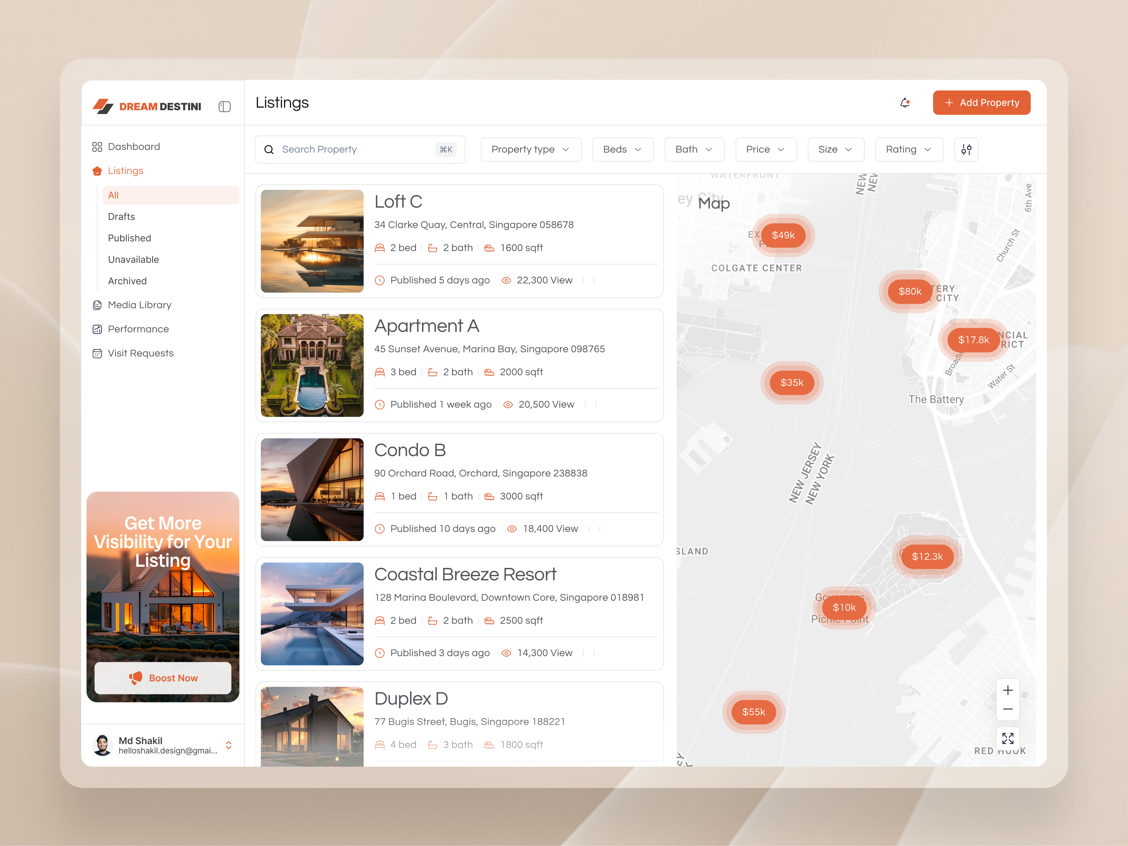 Example of Modern Mobile & Web App/Dashboard Design