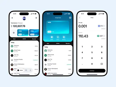Digital Banking App – Mobile Finance UI crypto finance app fintech ios app mobile banking mobile ui product design ui design ux design