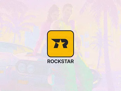 ROCKSTAR LOGO aaa brand embedded games gaming gta lettermark logo new proposal r rebrand red dead relogo rockstar simplify star uplift