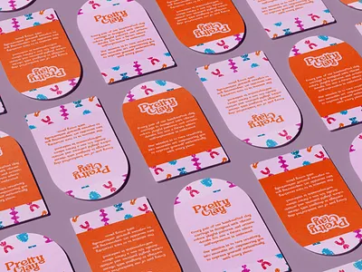 Pretty Clay | Clay Earrings Branding & Packaging | Cards Designs branding logo